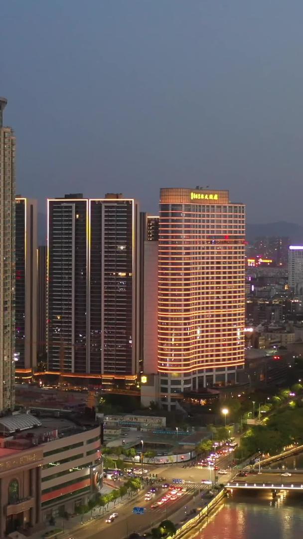 宁波城市夜景航拍视频视频的预览图