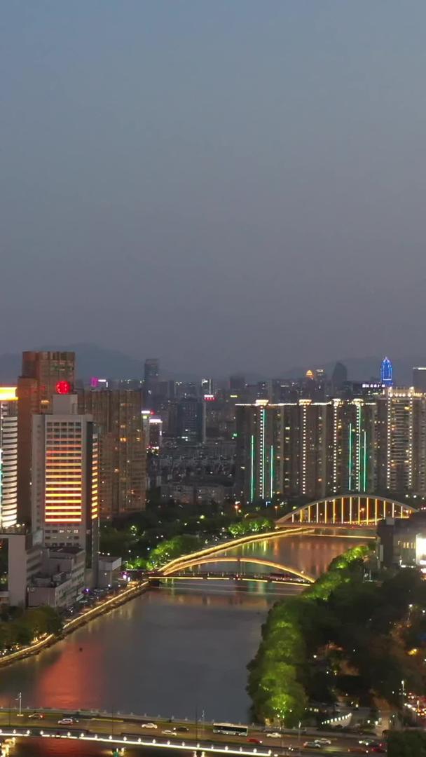 宁波城市夜景航拍视频视频的预览图