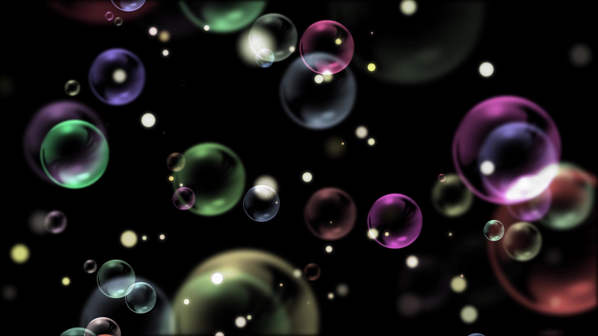 4K彩色动态气泡飘动唯美粒子视频元素视频的预览图