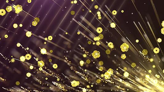 金色大气粒子光效花瓣飘动背景视频元素视频的预览图