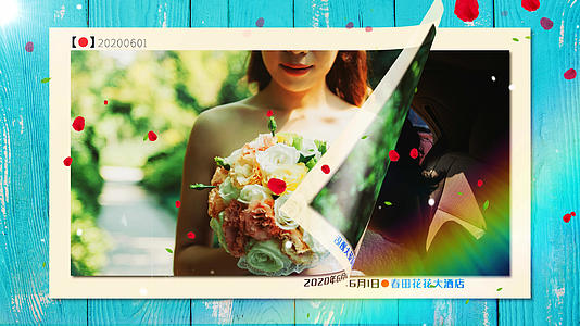 4K唯美复古的婚礼相册AE模板视频的预览图