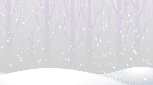 4K温柔的雪卡通场景背景视频视频的预览图
