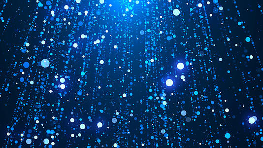 蓝色梦幻粒子背景含模板视频的预览图