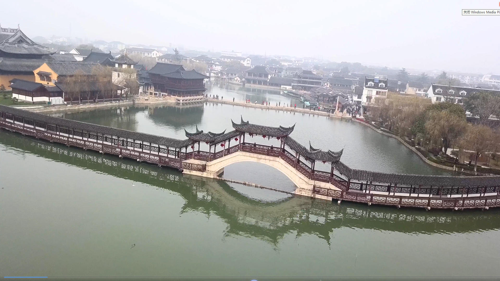 4K航拍锦溪古镇视频的预览图