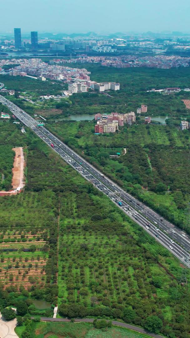 广州交通广州绕城高速公路交通航拍视频的预览图