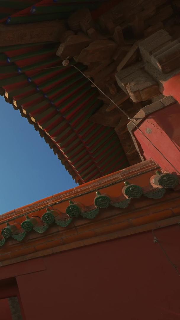 沈阳故宫城墙屋檐阳光意境视频的预览图