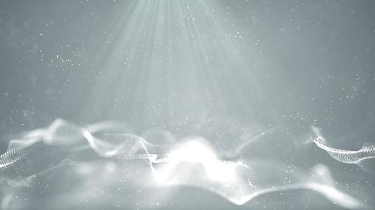 白色粒子波浪动态光效背景视频元素视频的预览图