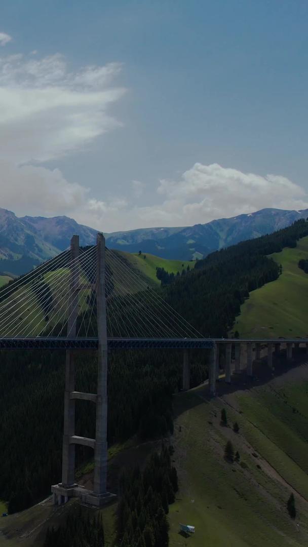 水果沟大桥航拍的壮观视频视频的预览图