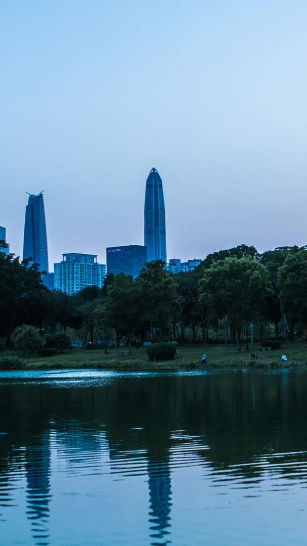 深圳中心公园最高楼平安大厦夜景视频的预览图