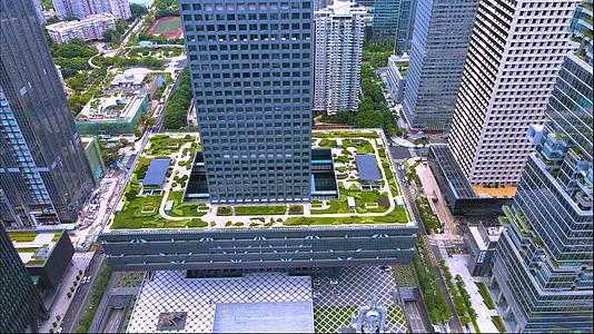 4k高清航拍深圳证券交易所广场建筑群视频的预览图