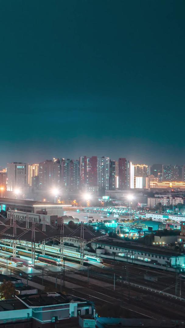 延迟河南郑州夜景老城区素材视频的预览图