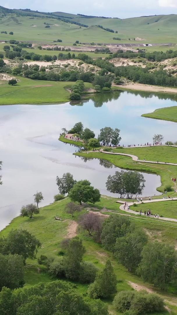 内蒙古乌兰布统草原公主湖风景视频的预览图