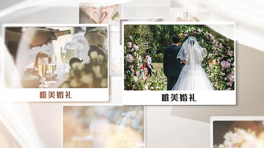唯美浪漫透明婚纱展示婚礼回忆相册模板视频的预览图