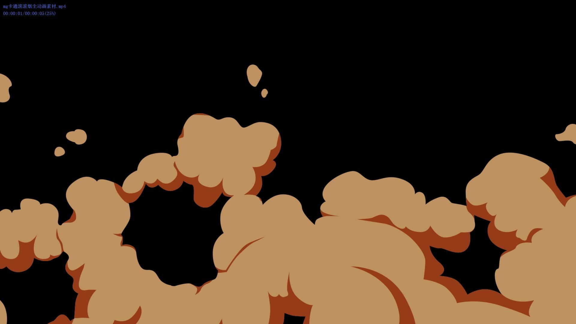mg卡通滚滚尘土动画素材视频的预览图