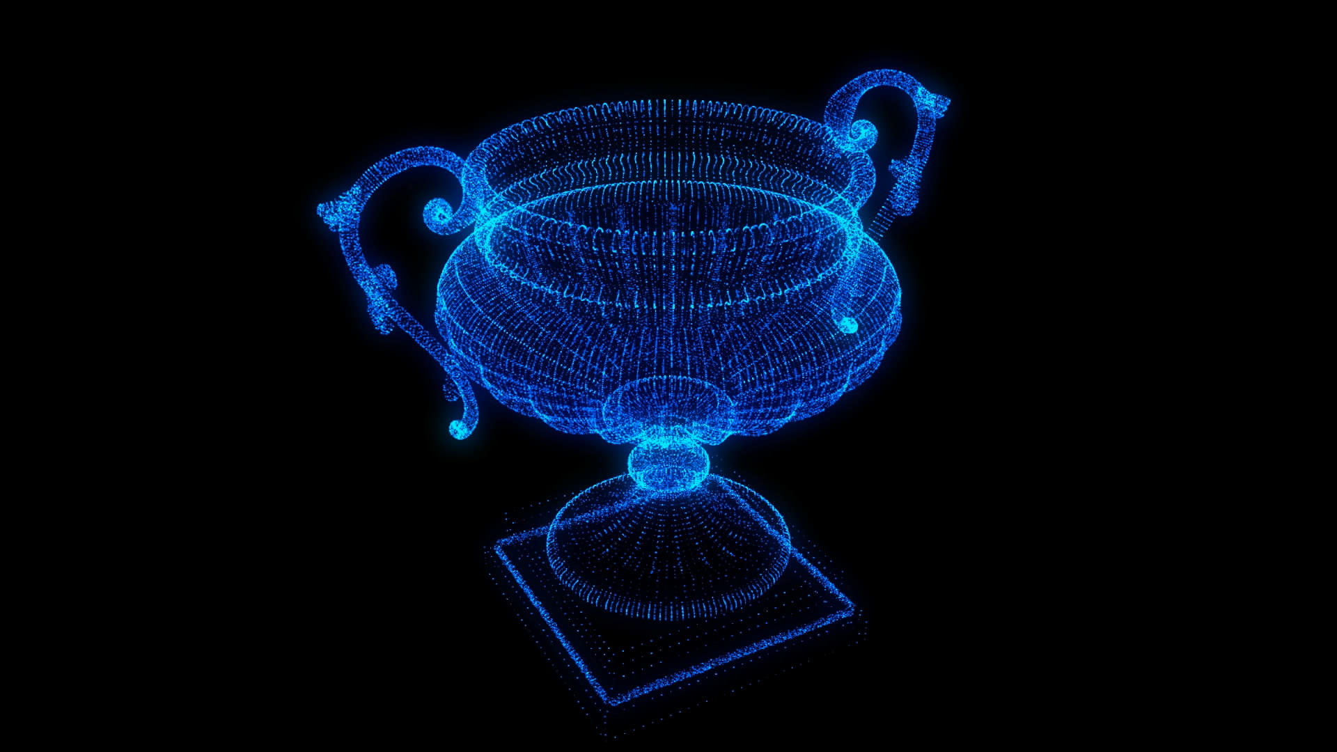 透明通道科技粒子奖杯素材视频的预览图