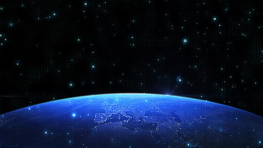 科技星光地球背景（素材：潮点视频_400084855）视频的预览图