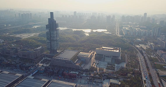 贵阳城市中心地标建筑中天会展城高清航拍视频视频的预览图