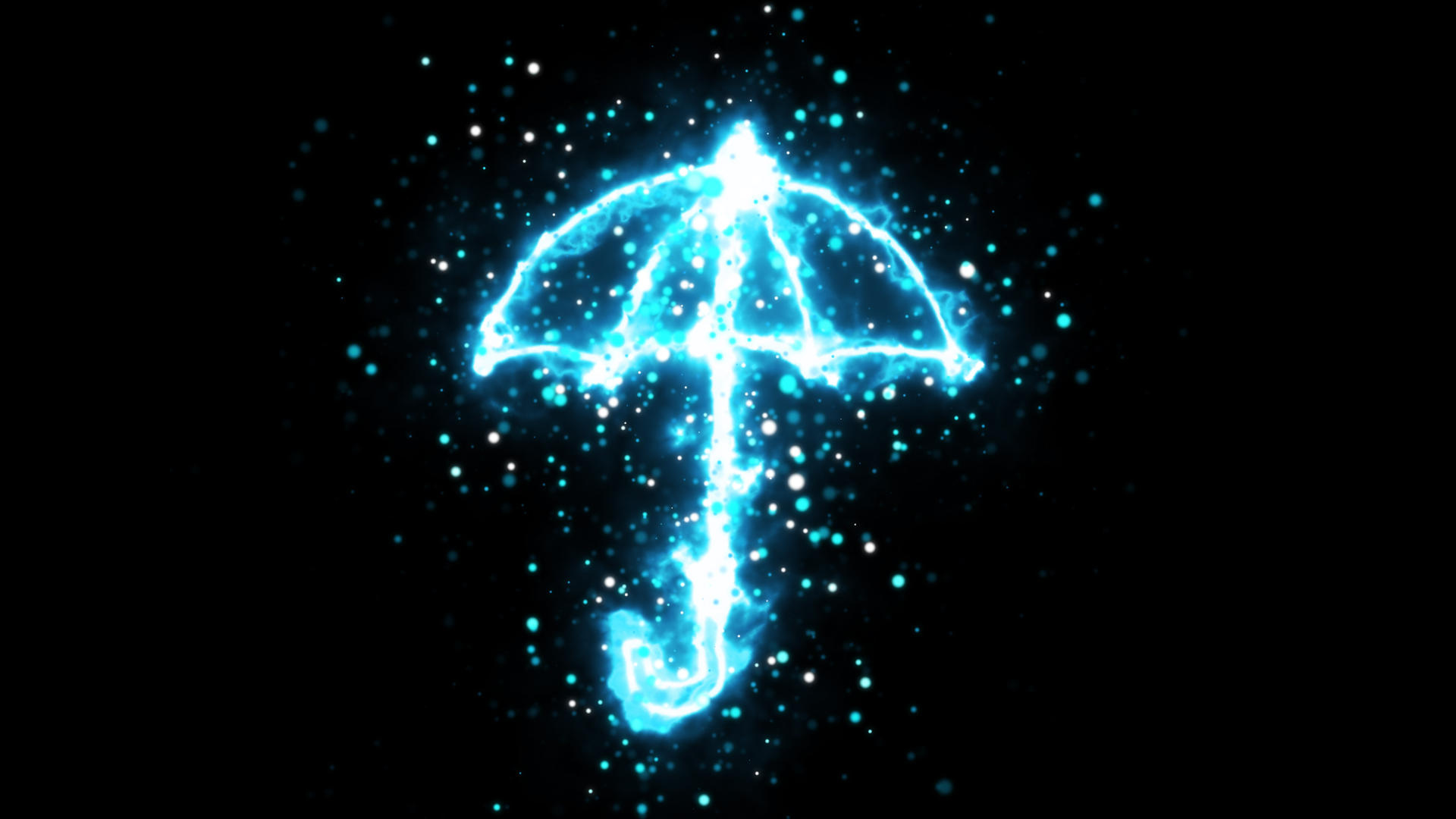 魔法粒子雨伞元素视频的预览图