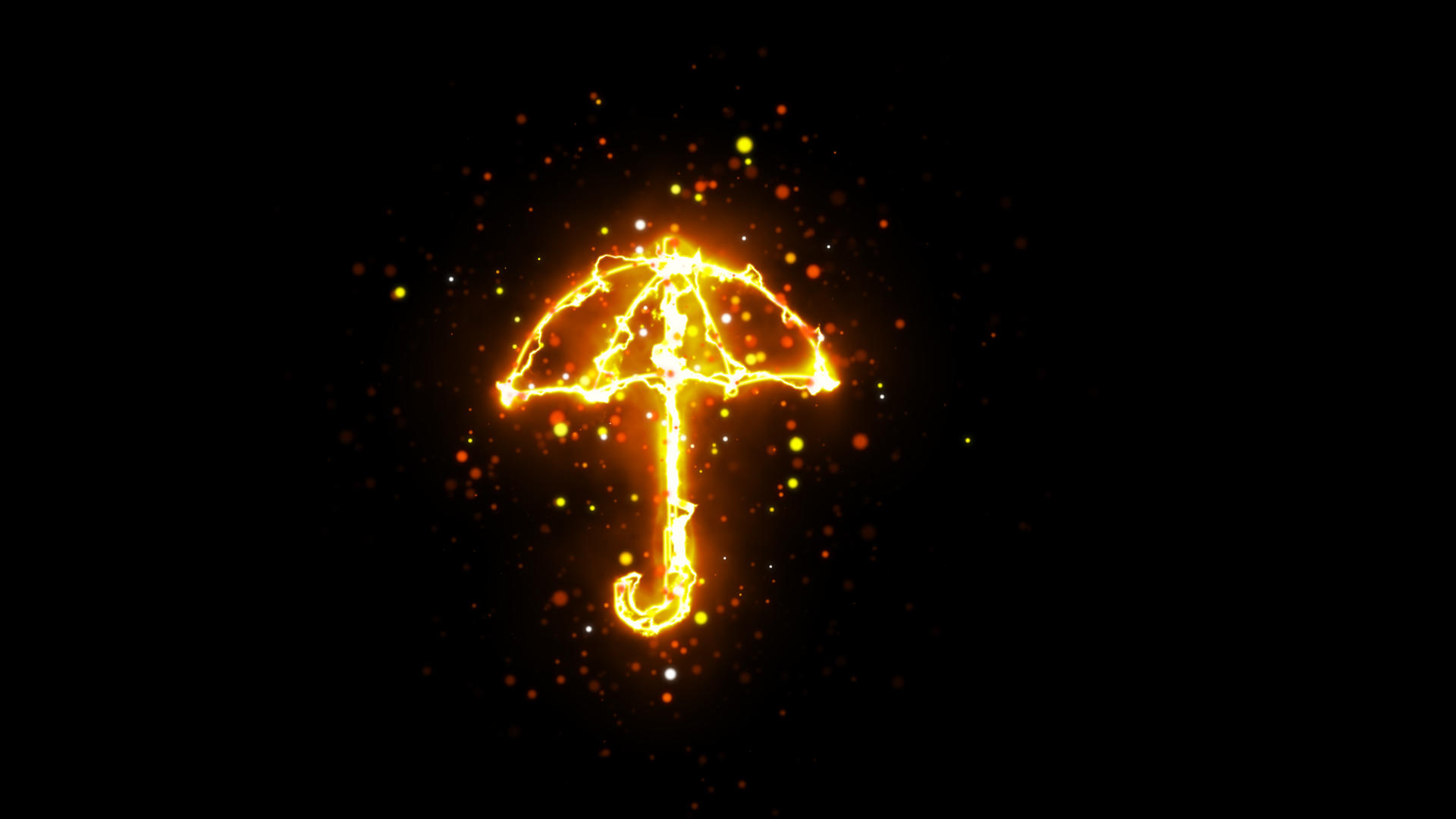 生长魔法粒子火焰伞视频的预览图
