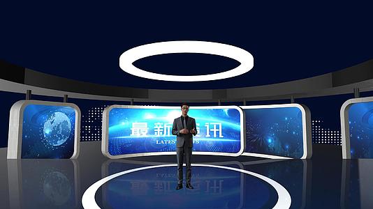 E3D虚拟演播厅视频素材视频的预览图