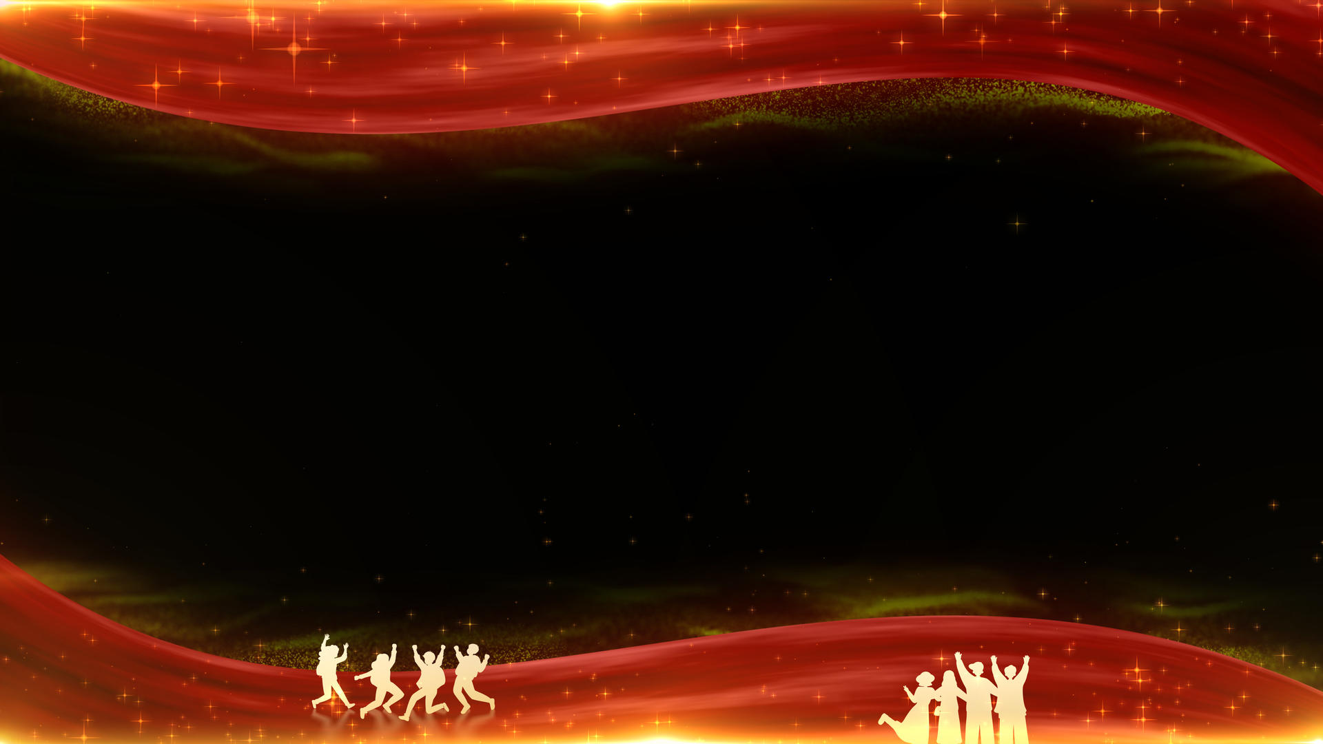 酷炫的粒子光晕幕布五四青年节喜庆边框视频的预览图