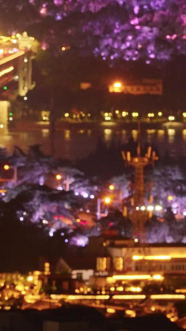 城市桥梁道路街景交通车流夜景灯光材料材料视频的预览图