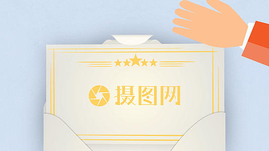 扁平化信封logo动画片头AE模板视频的预览图