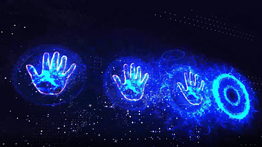 手掌三维数字倒计时启动仪式2022年会开场AE模板视频的预览图