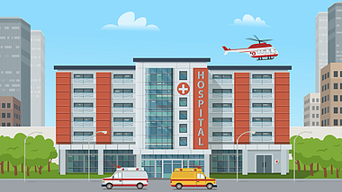 卡通医院MG动画视频背景视频的预览图