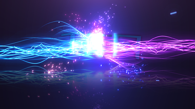 能量线条碰撞Logo展示动画视频的预览图