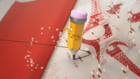 铅笔舞动画书籍教育意义动画视频的预览图