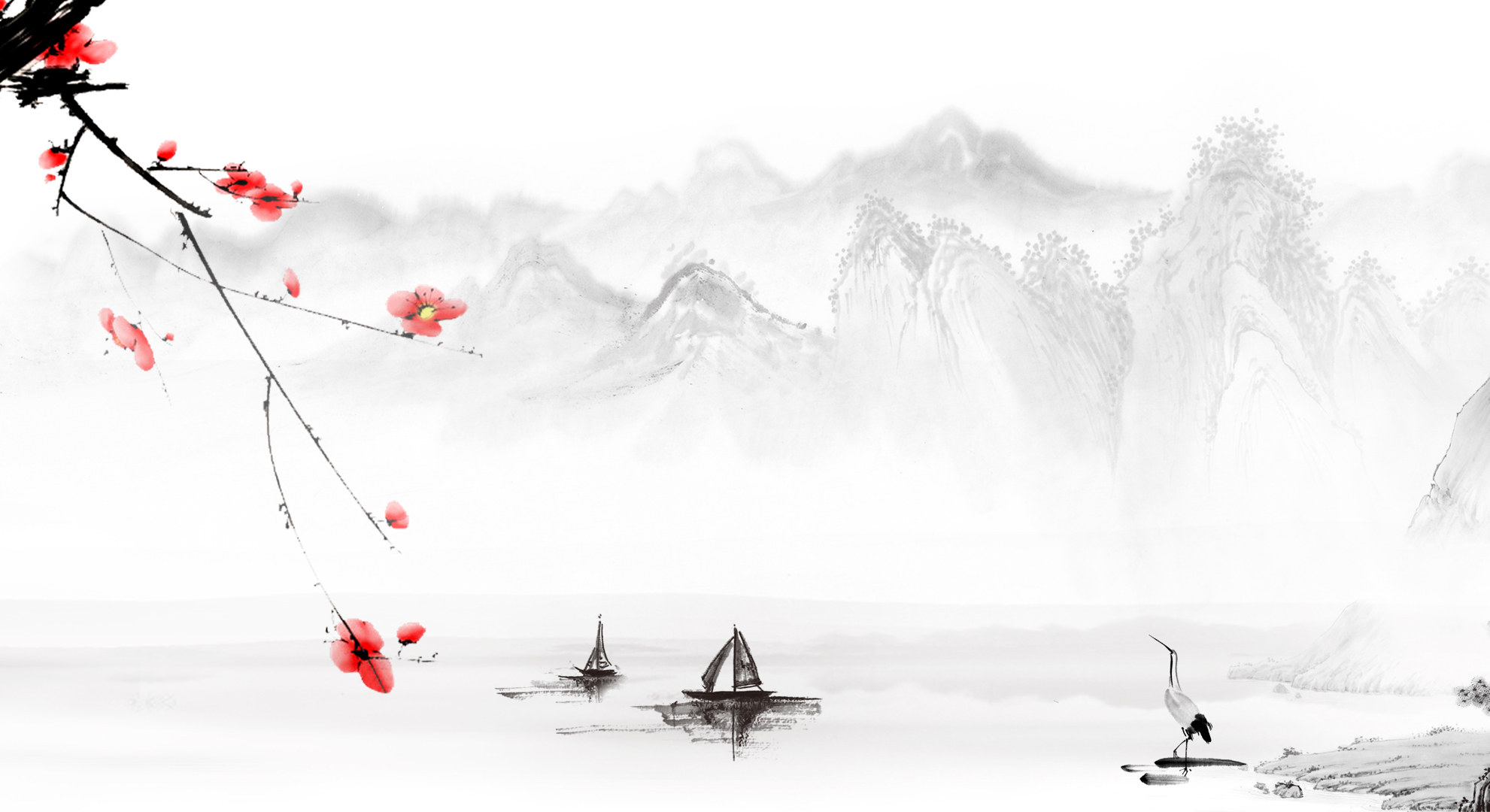 水墨画中国风动态背景素材视频的预览图