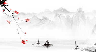 水墨画中国风动态背景素材视频的预览图