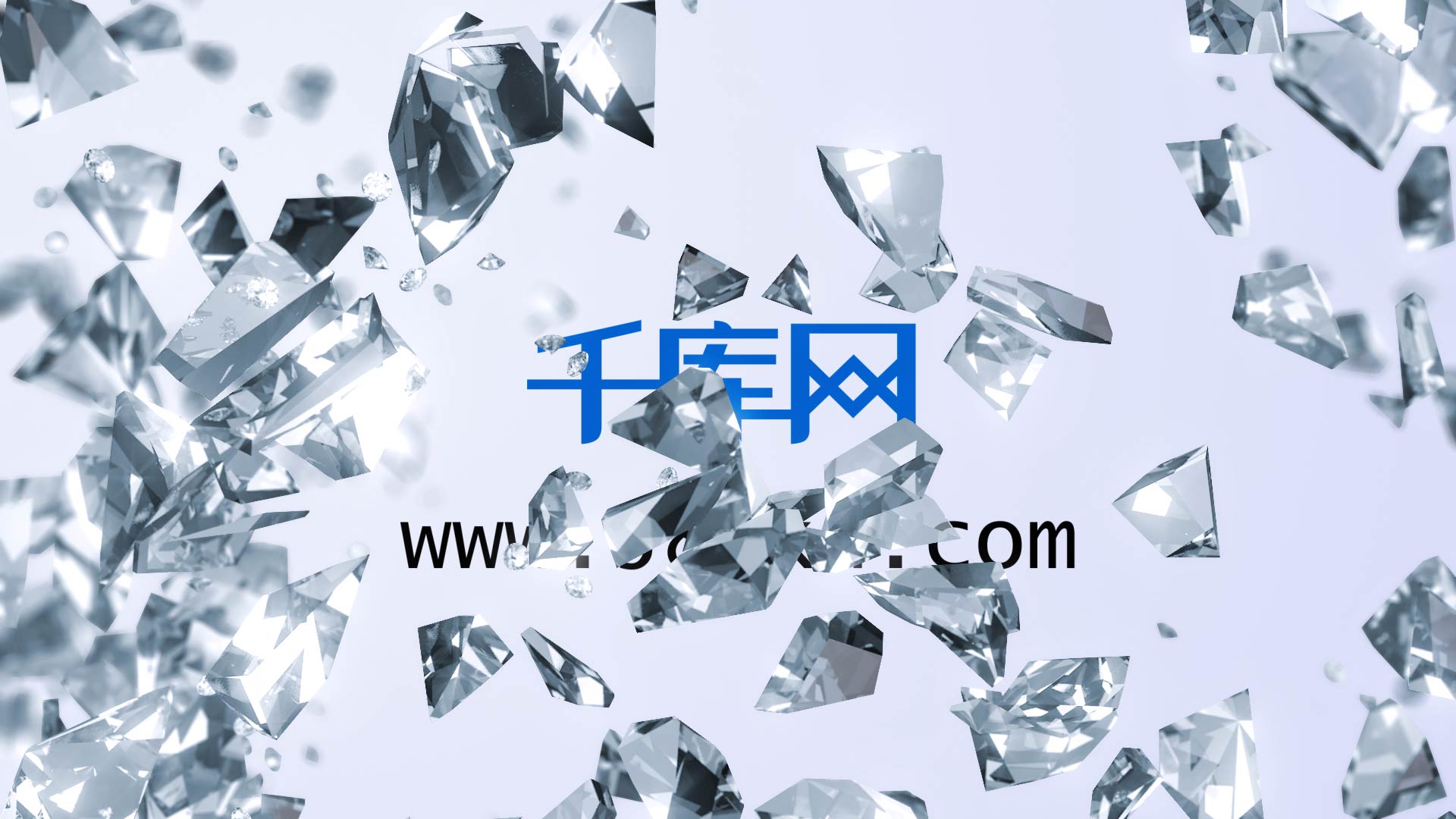 钻石破碎logoAE模板视频的预览图