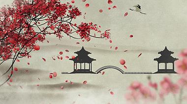 中国风水墨画片头包装动态背景素材视频的预览图