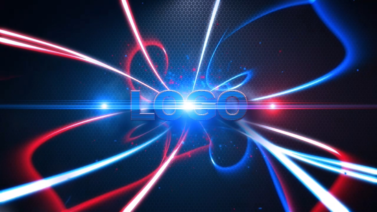 红蓝爆炸电流错位LOGO演绎视频的预览图