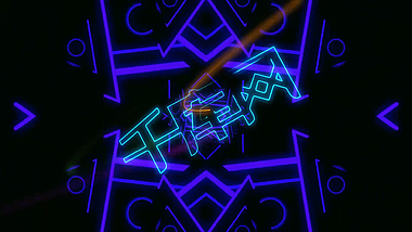抖音彩色霓虹光效拖尾logo演绎视频的预览图
