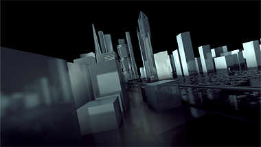 三维城市地平线翻转LOGO演绎视频的预览图
