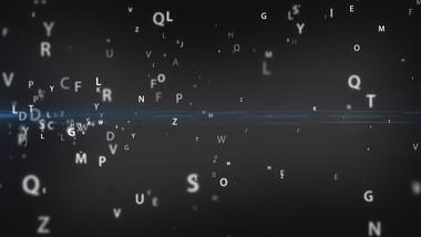 无数字母飘散汇聚LOGO展示视频的预览图