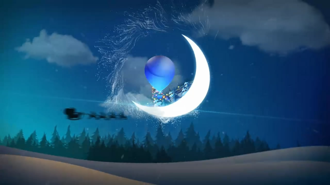 会声会影唯美月亮梦工厂LOGO片头视频的预览图