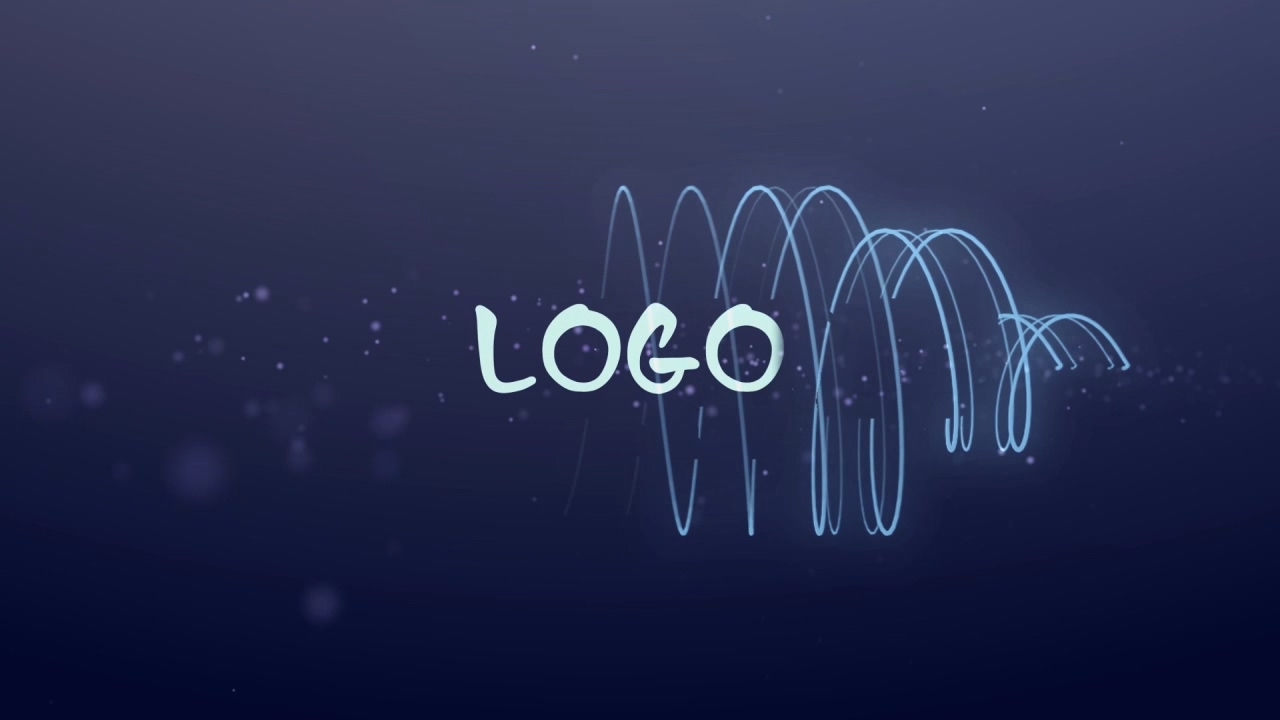 明亮星空的旋涡演泽LOGO标志AE模板视频的预览图