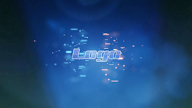 光线追逐缠绕碰撞科技标志AE动画视频的预览图