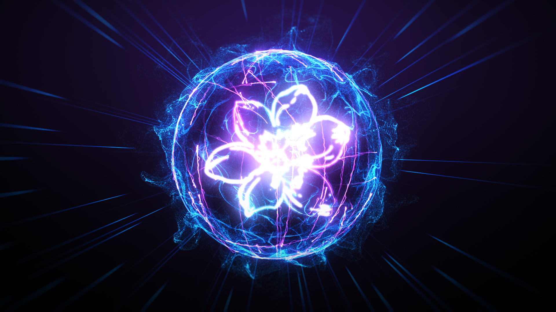 炫彩光效能量球爆炸Logo动画视频的预览图
