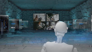科技感机器人全息公司企业宣传展示视频的预览图