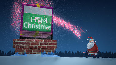 圣诞logo演绎卡通粒子片头原创AE模板视频的预览图