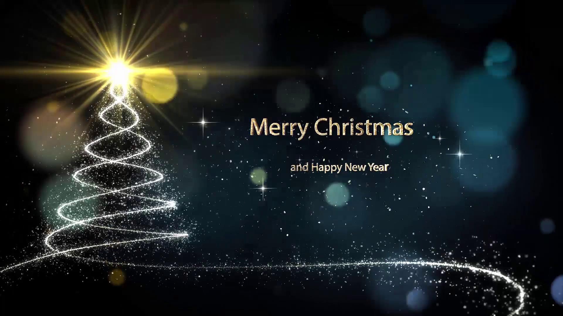 魔法粒子圣诞树开场气氛LOGO视频的预览图