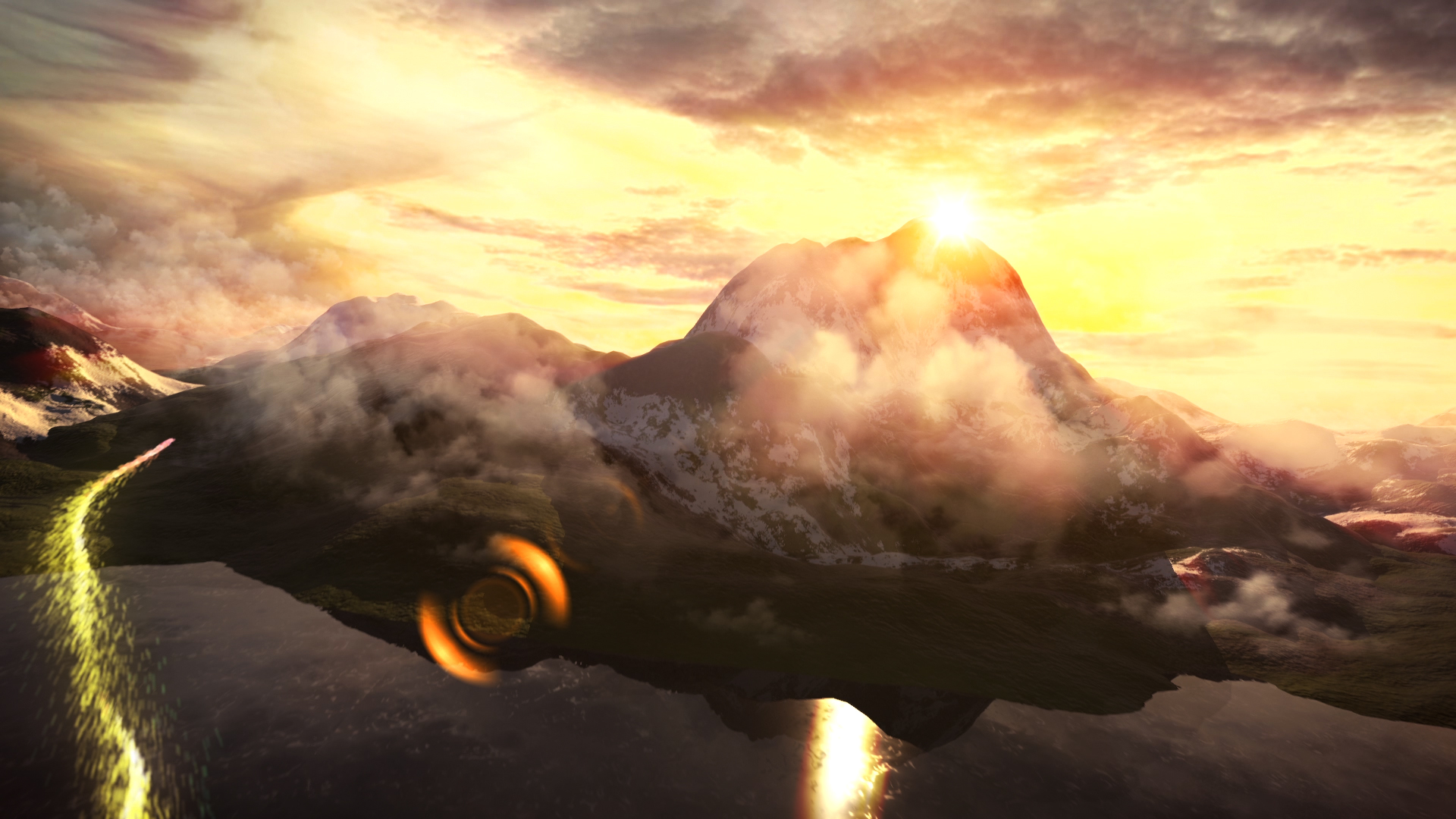 壮丽天空山河粒子魔法LOGO展示视频的预览图