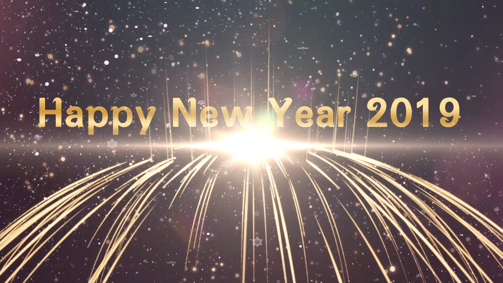 新年庆贺金色粒子大气祝福片头AE模板视频的预览图