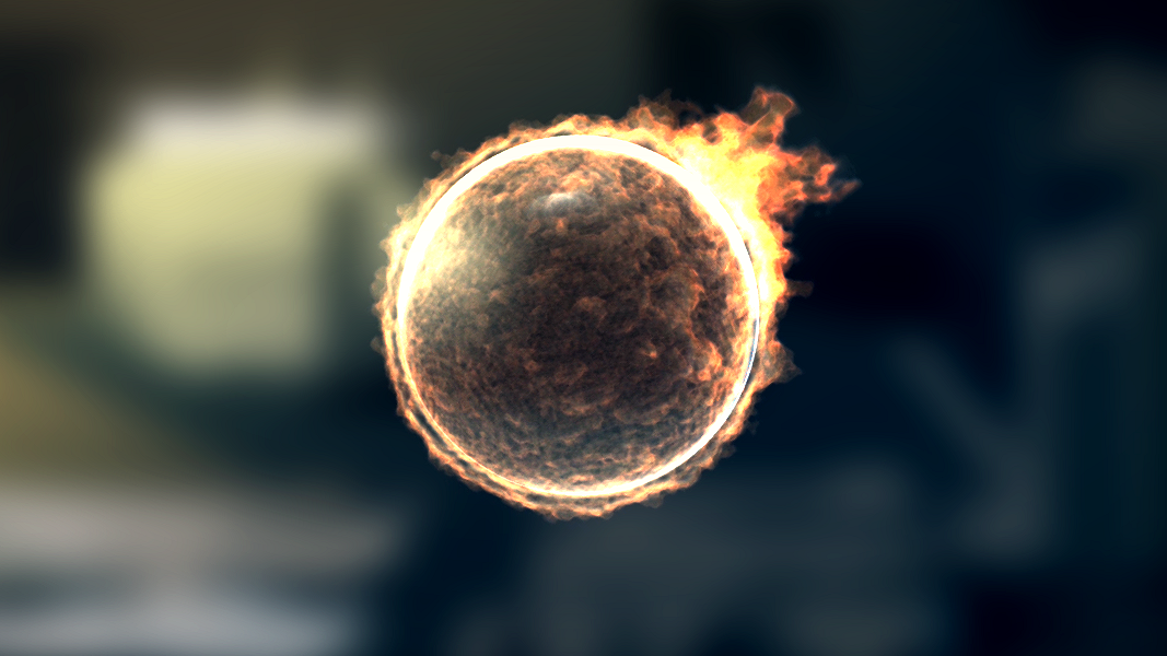 酷炫粒子火球大气logo演绎AE模板视频的预览图