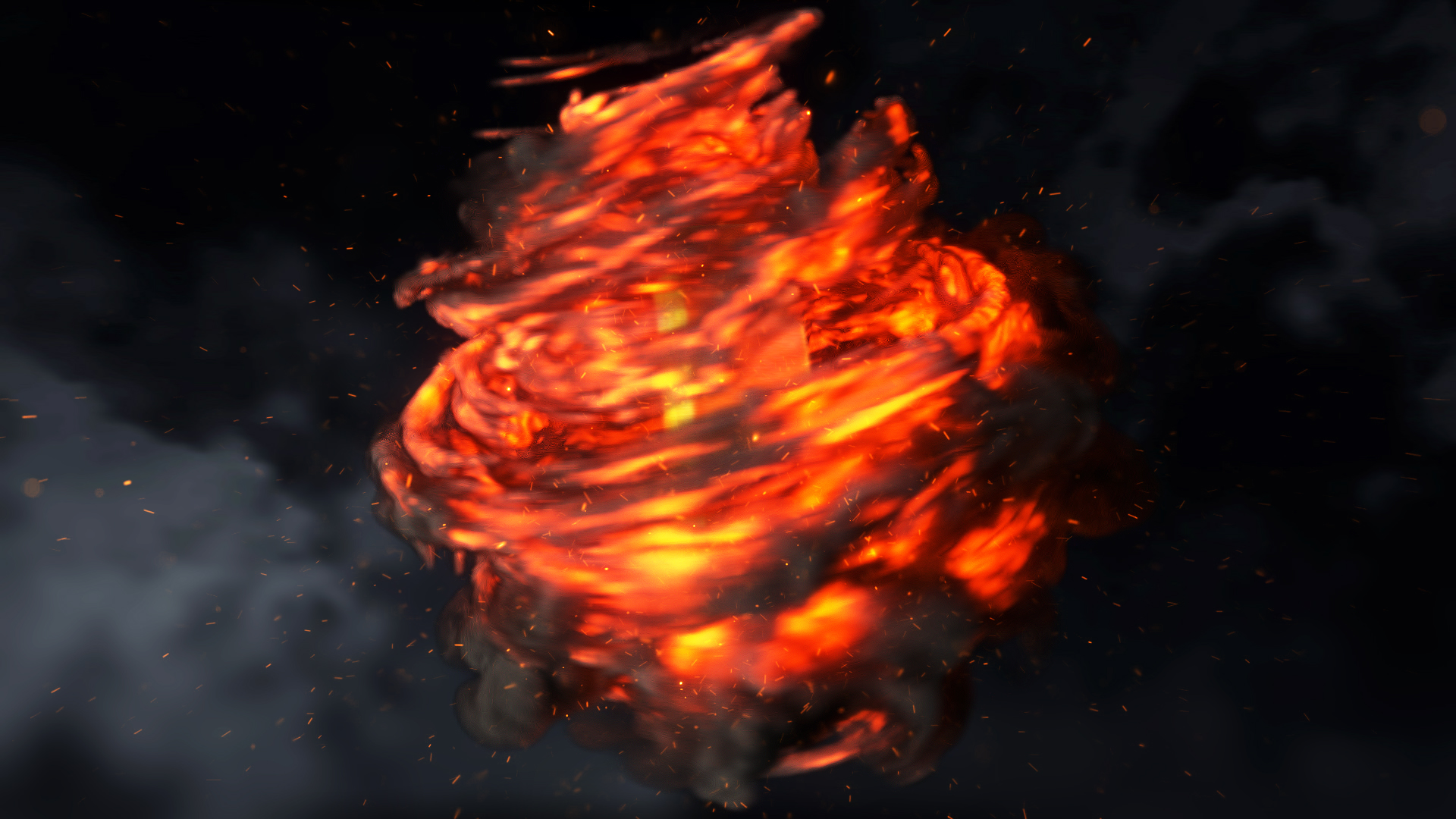 大气震撼熔岩烈火火球LOGO展示视频的预览图